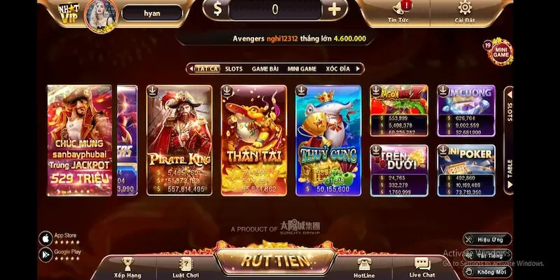 Một số thể loại game đang có mặt tại cổng game NhatVip: