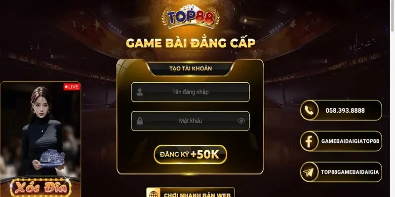 Đăng ký tài khoản Top88